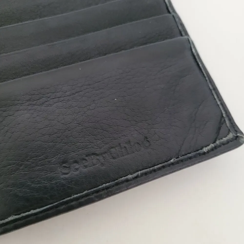 See By Chloe Card Bill Coin Wallet Logo Medium Leather Black Compact Designer‎